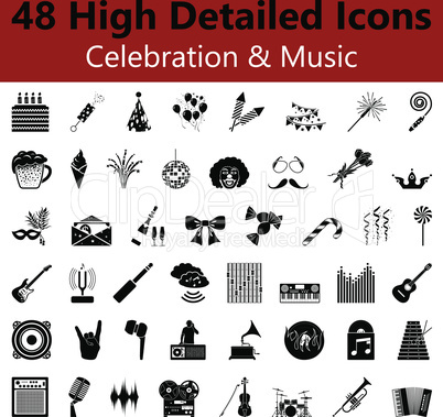 Celebration and Music Smooth Icons