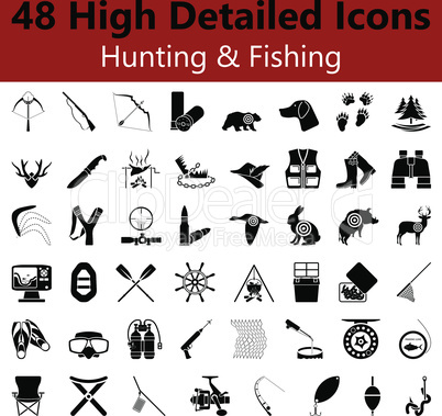 Hunting and Fishing Smooth Icons