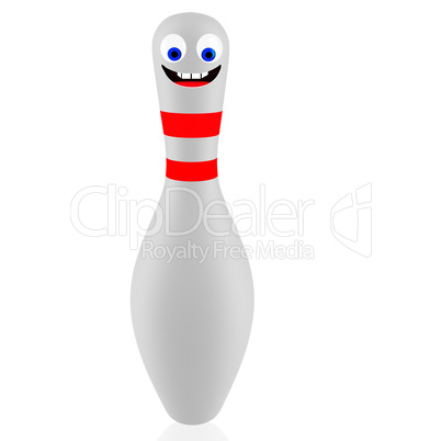 Bowling Pin with face