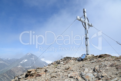 Auf dem Hinteren Daunkopf. Stubaier Alpen