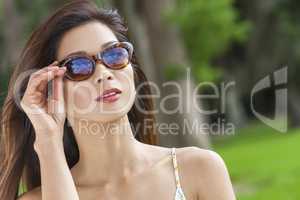 Beautiful Chinese Asian Young Woman Girl in Sunglasses
