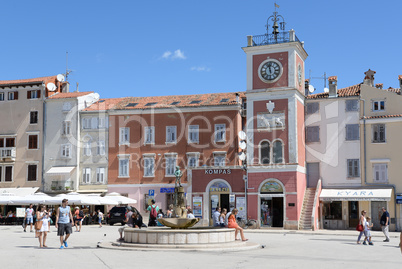 Uhrturm in Rovinj, Istrien