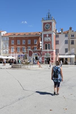 Uhrturm in Rovinj, Istrien