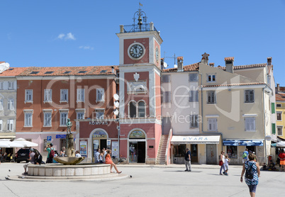 Uhrturm in Rovinj, Istrien