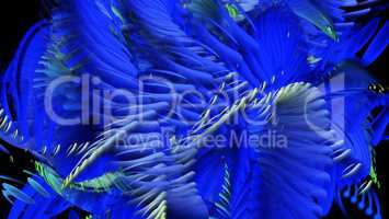 Digital Illustration of swirling blue Shapes