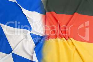 Bavarian flag vs. Germany flag