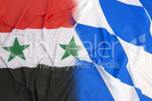 Syria flag vs. Bavarian flag
