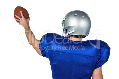 Sports player holding ball