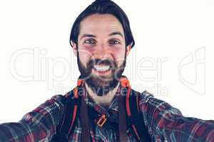 Portrait of happy hiker