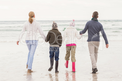 Happy family enjoying a nice day out