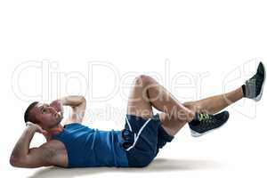 Man doing tummy crunches