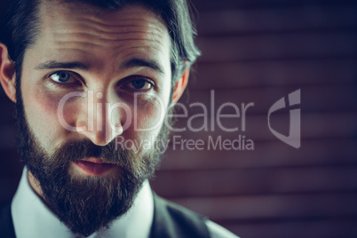 Close-up portrait of confident man