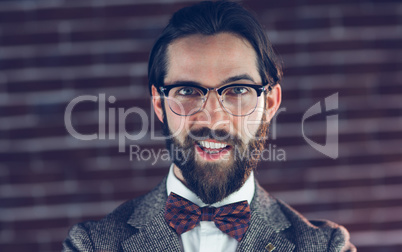 Portrait of smiling fashionable man