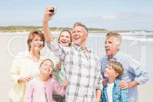 Multi generation family taking a picture