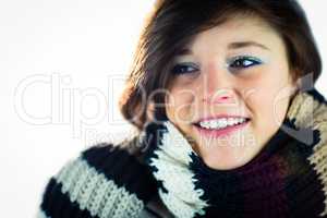 Attractive woman taking a drink