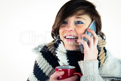 Cute woman using her smartphone