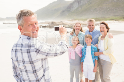 Multi generation family taking a picture