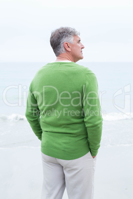 Man standing at the shoreline