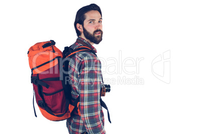 Portrait of a bearded hiker