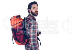 Portrait of a bearded hiker