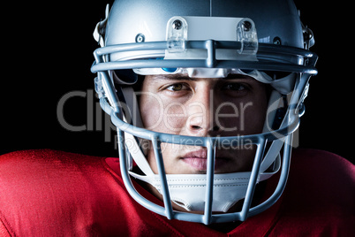 Close-up portrait of serious sportsman