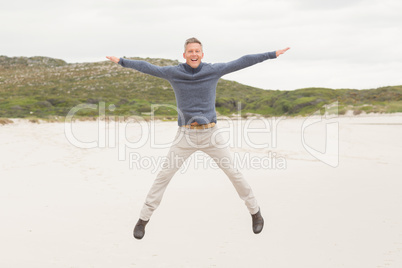 Man performing a jumping jack