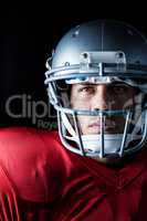 Close-up of serious sportsman looking away