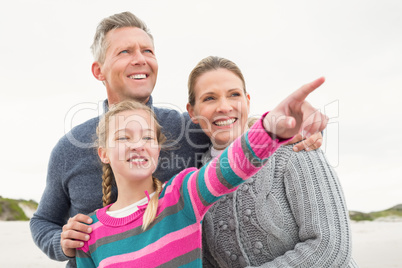 Family looking out towards the sea