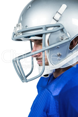 Close-up of American football player