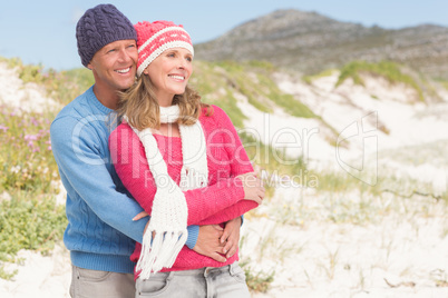 Smiling couple enjoying a day out