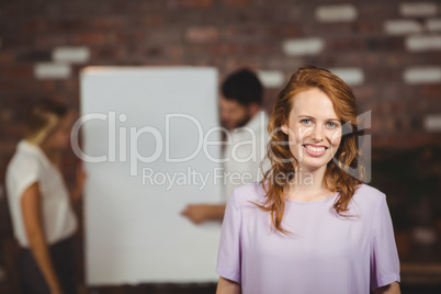 Portrait of joyful young woman