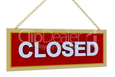 Closed information plate