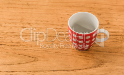 Empty red coffee cup