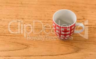 Empty red coffee cup