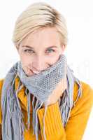 Cute woman wearing her scarf