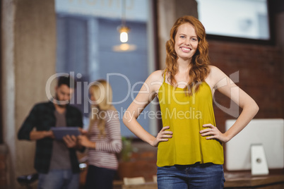 Young beautiful woman with hands on hip