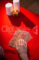 Fortune teller using tarot cards