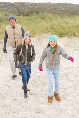 Father and his kids enjoying a day out