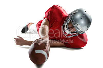 Sports player struggling to catch the ball