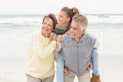 Grandparents with their granddaughter