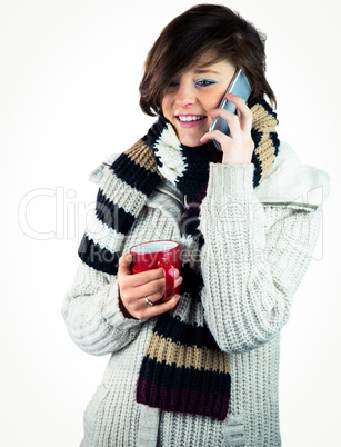 Cute woman using her smartphone Cute woman using her smartphone
