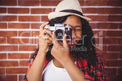 Hipster taking a photo