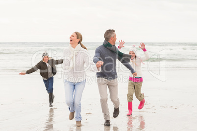 Happy family enjoying a nice day out