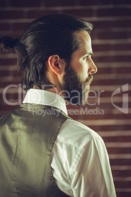 Confident man looking away