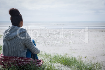 Beautiful woman admiring the view