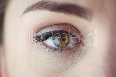 Eye with eyeliner and eyeshadow