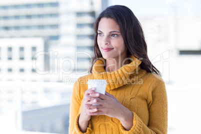 Beautiful woman drinking a coffee