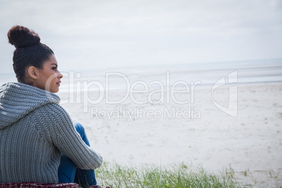 Beautiful woman admiring the view