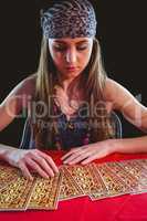 Fortune teller using tarot cards