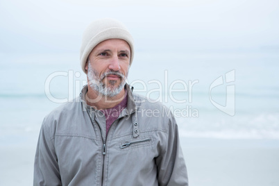 Close up of a man wearing at hat